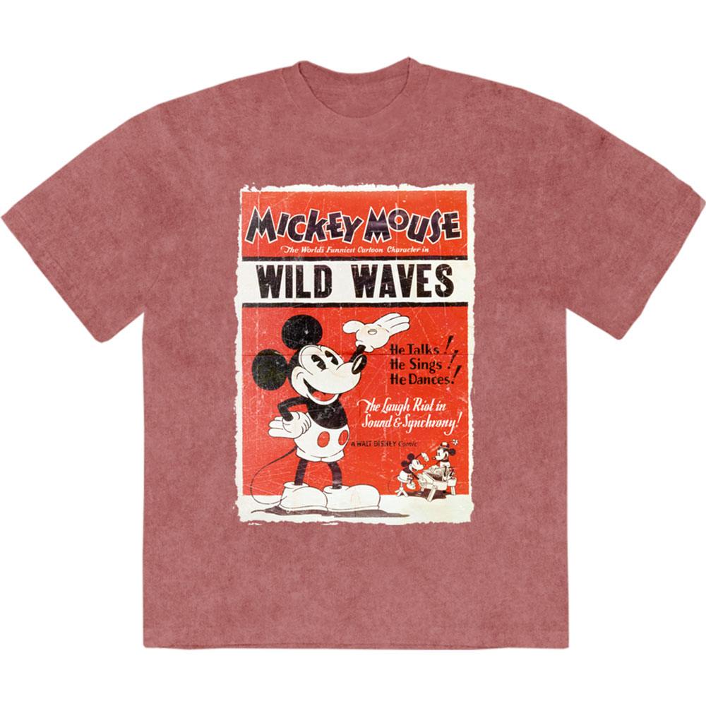 Disney - Mickey Wild Waves Mens Tshirt - Red